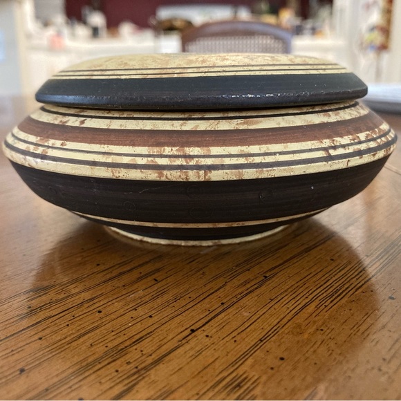 Handmade and Handpainted Clay Pottery Trinket Box Ancient Greek Godess Artemis - Picture 8 of 12